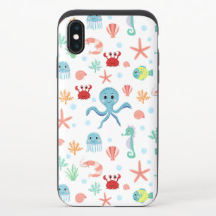 Whimsical Underwater Sea Creatures iPhone XS Slider Case