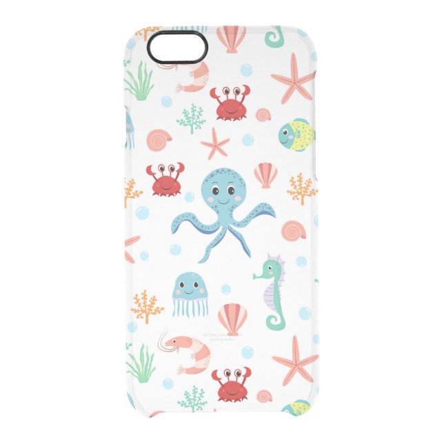 Whimsical Underwater Sea Creatures Uncommon iPhone Case (Back)