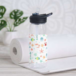 Whimsical Underwater Sea Creatures Water Bottle