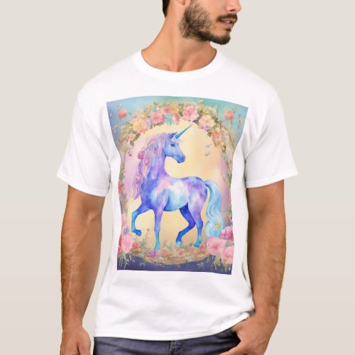 Whimsical Unicorn Dreams T_Shirt Shabby Chic Pas T_Shirt