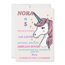 Whimsical Unicorn Magical Party Invite with Pastel