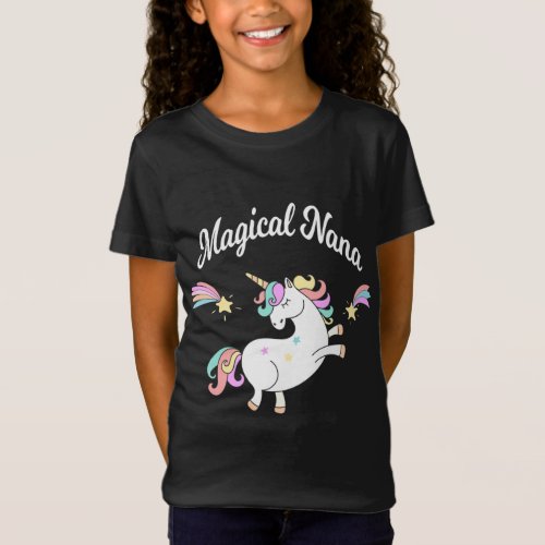 Whimsical Unicorn Nana _ Magical Nana T_Shirt