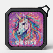 Whimsical Unicorn Portable Speaker with Name (Front)