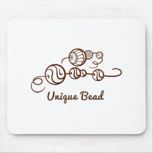 Whimsical Unique Beads on a String Bead Minimal Mouse Pad