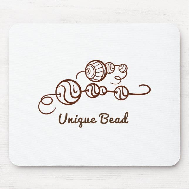 Whimsical Unique Beads on a String Bead Minimal Mouse Pad (Front)