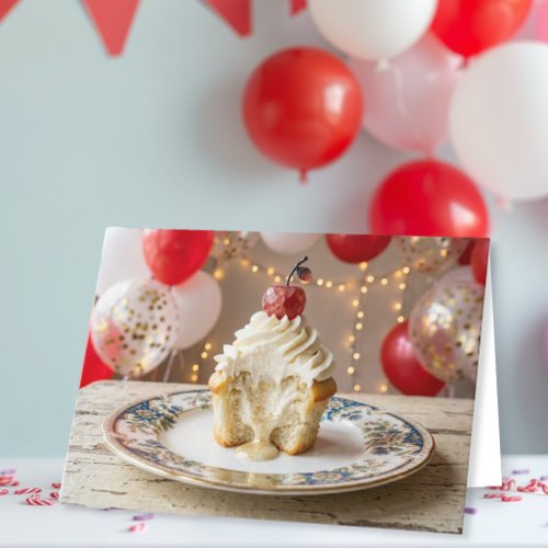 Whimsical Vanilla Cupcake | Aunt's Birthday Card