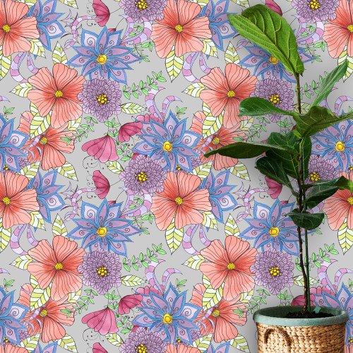 Whimsical Vibrant Colorful Floral Arrangement