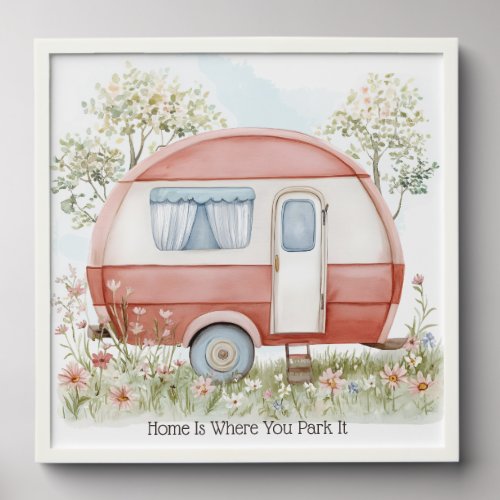 Whimsical Vintage Camper Peel And Stick Photo Tile