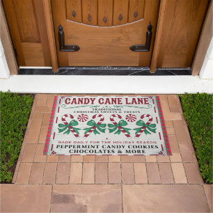 Whimsical Vintage Christmas Doormat