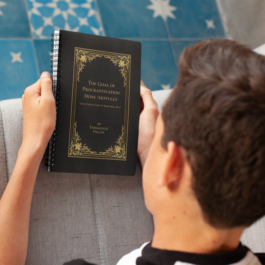 Whimsical Vintage Elegant Gold & Black Book Cover Planner