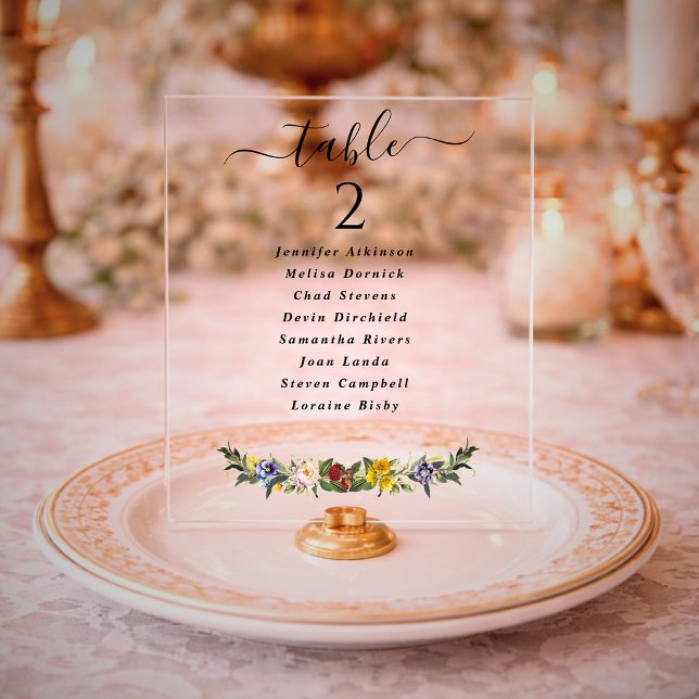 Whimsical Vintage Floral wedding seating chart (Creator Uploaded)