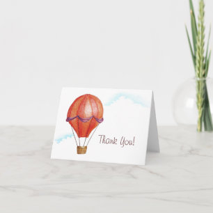 Whimsical Vintage Hot Air Balloon Thank You