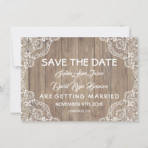 Whimsical Vintage Lace Old Barn Wedding Save The Date