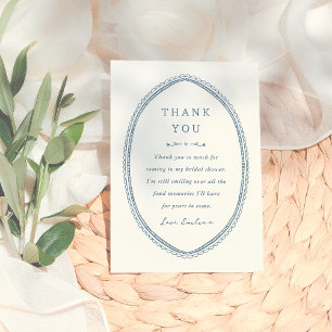 Whimsical Vintage Tea Party Bridal Shower Thank You Card