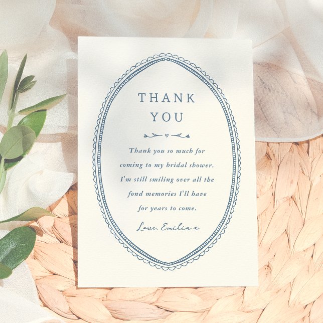 Whimsical Vintage Tea Party Bridal Shower Thank You Card (Creator Uploaded)