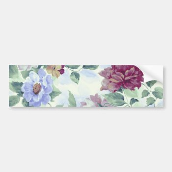Whimsical Vintage Victorian Roses Bumper Sticker by ArtsofLove at Zazzle