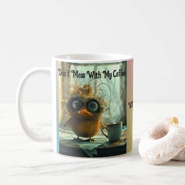 Whimsical Wackadoodle Coffee Cup Customizable (With Donut)