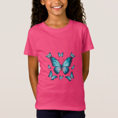 Whimsical Wanderlust Dreamy Watercolor Butterfly  T_Shirt