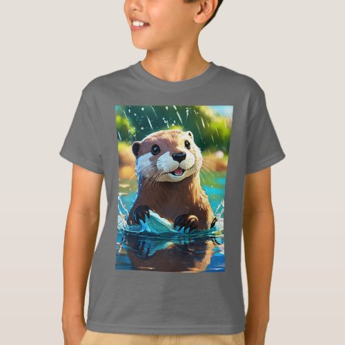 Whimsical Water Ballet Otter Edition T_Shirt