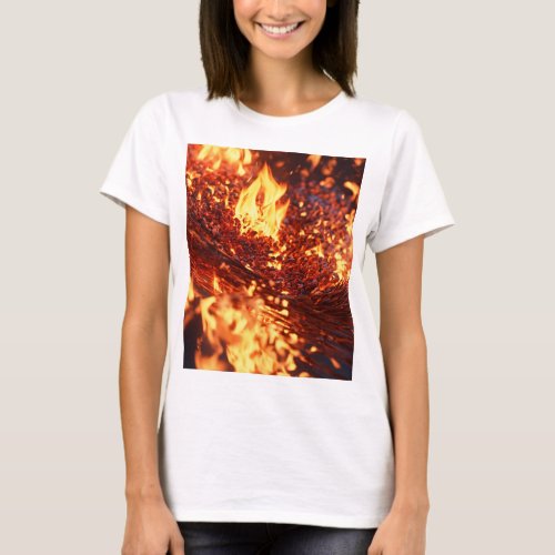 Whimsical water colour blurry style T_ shirt 