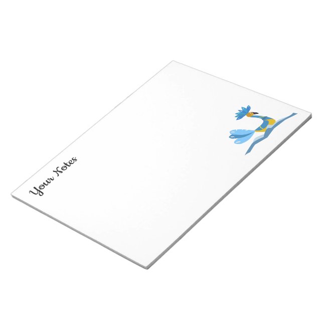Whimsical waterbird notepad (Angled)