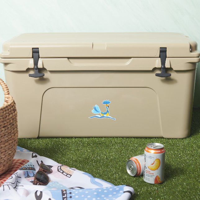 Whimsical Waterbird Sticker (Cooler)