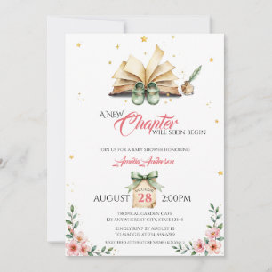Whimsical Watercolor A New Chapter Storybook Fairy Invitation