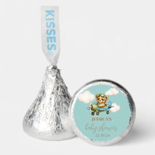 Whimsical Watercolor Airplane Teddy Bear Hershey®'s Kisses®