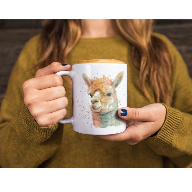 Whimsical Watercolor Alpacas Coffee Mug (Creator Uploaded)