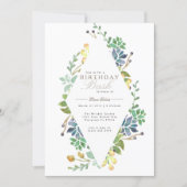 Whimsical Watercolor | Birthday Party Invite (Front)