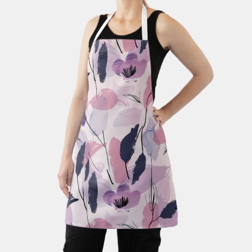 Whimsical Watercolor Blooms Apron