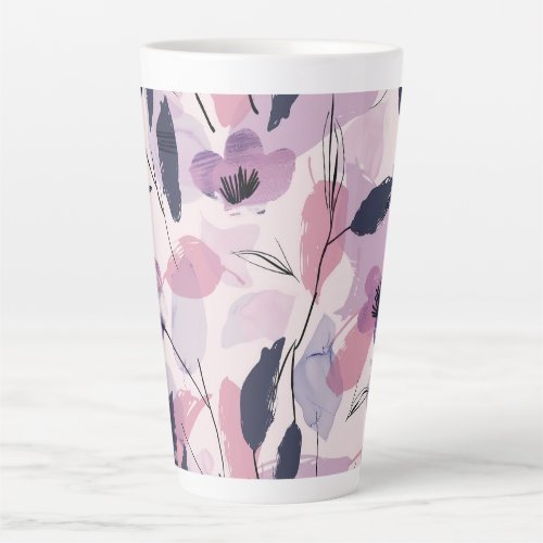 Whimsical Watercolor Blooms Latte Mug