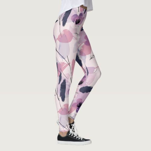 Whimsical Watercolor Blooms Leggings