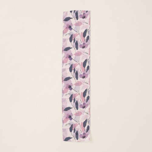 Whimsical Watercolor Blooms Scarf