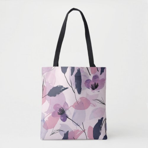 Whimsical Watercolor Blooms Tote Bag