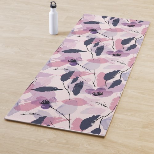 Whimsical Watercolor Blooms Yoga Mat