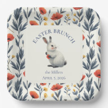 Whimsical Watercolor Bunny Meadow Easter Brunch