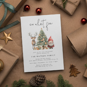 Whimsical Watercolor Christmas Party Invitation