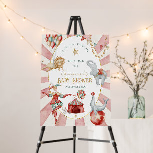 Whimsical Watercolor Circus Carnival Welcome Sign