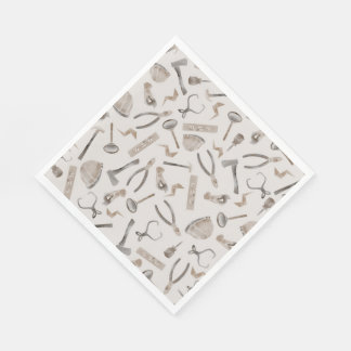 Whimsical Watercolor Construction Party Napkins