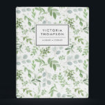 Whimsical Watercolor Eucalyptus Greenery Pattern Mini Binder<br><div class="desc">Greenery theme mini binder. Organize your taxes,  recipes,  notes and so much more with this whimsical and botanical-inspired binder. It features watercolor pattern of eucalyptus and other foliage. Personalize by adding your name and short phrase. This greenery mini binder will be perfect as a personalized gift.</div>
