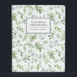 Whimsical Watercolor Eucalyptus Greenery Pattern Mini Binder<br><div class="desc">Greenery theme mini binder. Organize your taxes,  recipes,  notes and so much more with this whimsical and botanical-inspired binder. It features watercolor pattern of eucalyptus and other foliage. Personalize by adding your name and short phrase. This greenery mini binder will be perfect as a personalized gift.</div>