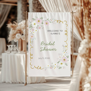 Whimsical Watercolor Floral Bridal Shower  Tapestry