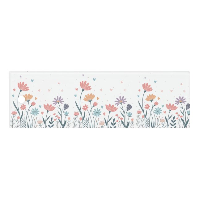 Whimsical Watercolor Floral Ruler (Front)