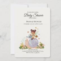 Whimsical Watercolor Garden Baby Shower Invitation