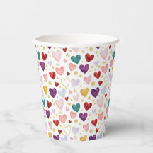 Whimsical Watercolor Hearts & Golden Glint