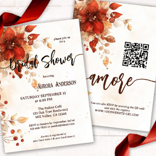 Whimsical Watercolor Italian Floral Bridal Shower Invitation