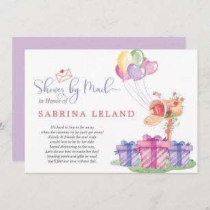 Whimsical Watercolor Mailbox Baby Shower by Mail Invitation