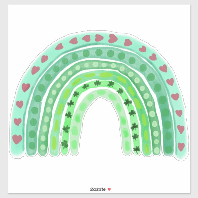 Whimsical Watercolor Painted Rainbow  Sticker (Sheet)