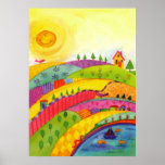 Whimsical Watercolor Painting Poster at Zazzle